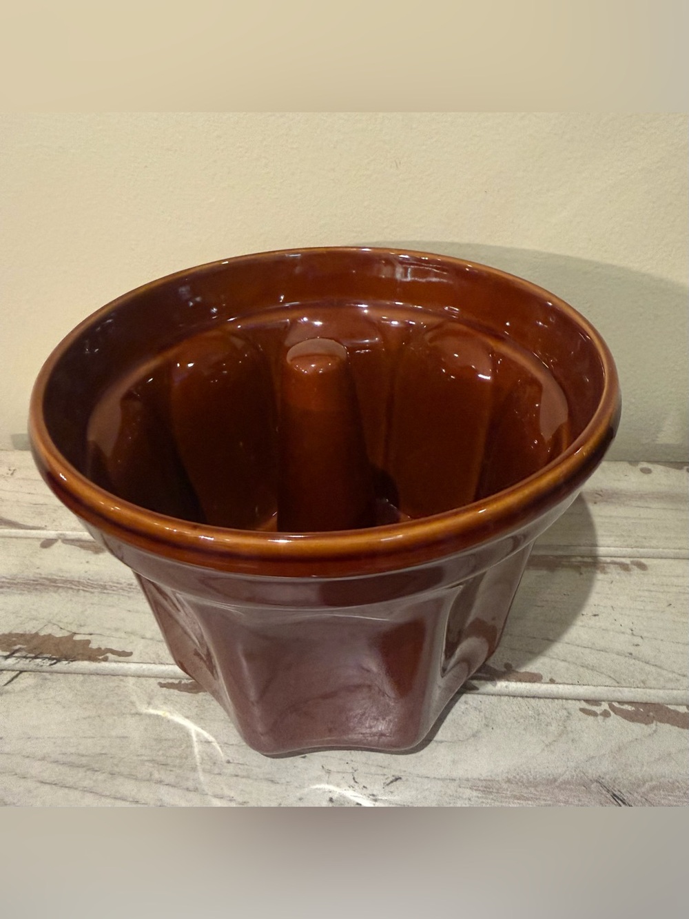 Williams-Sonoma Ceramic Monkey Bread Mold - Brown Glazed Baker - 8"